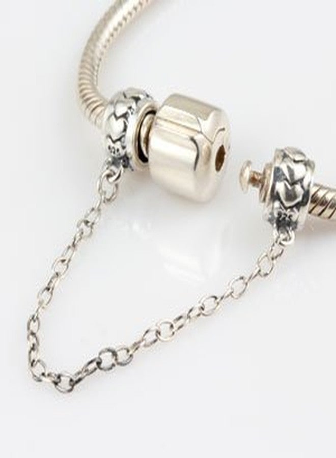 ARTCHARM Clasp Love Safety Chain Charm - Authentic 925 Sterling Silver Heart Beads - Fit European Style Bracelet - Image 2